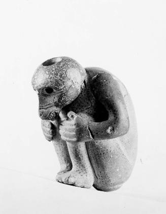 Perfume jar (alabastron) in the form of a squatting monkey