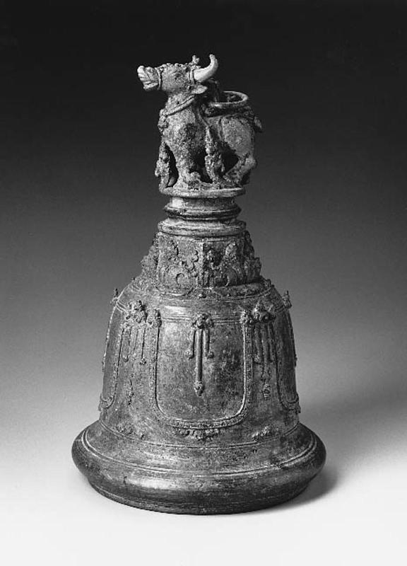 Stupa-shaped bell with bull finial