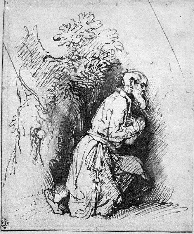 Kneeling Figure of an Old Man (Elijah?)
