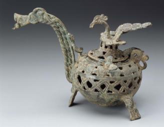 Incense burner with Dragon handle and Phoenix cover