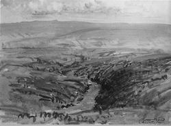 Christianbury Crags, Scotland, from the Road to Langholm