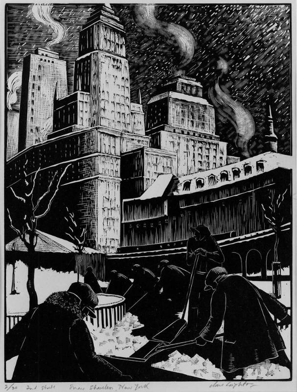 Snow Shovelers, New York