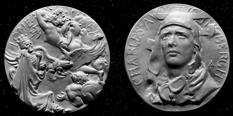 Charles A. Lindbergh (Lone Eagle Allegory reverse)