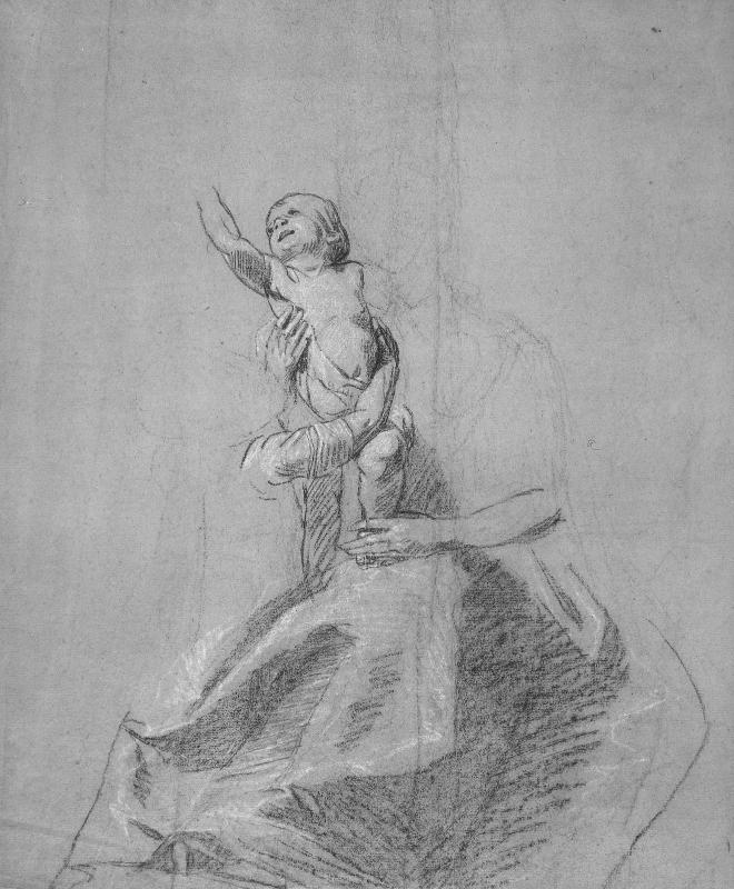 Mother and Two Children (Study for The Pepperrell Family)