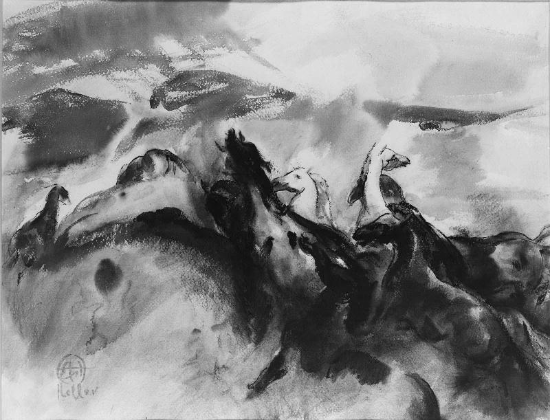Storm-Frightened Horses