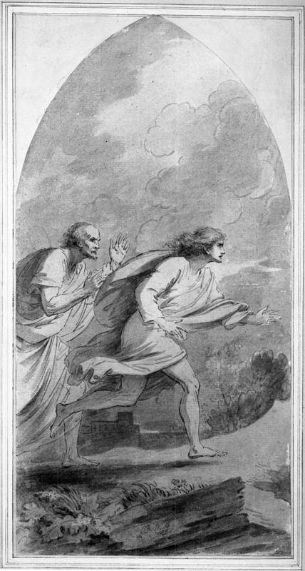 Peter and John running from the Sepulchre