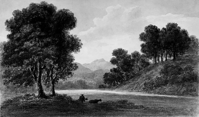 Mountain Landscape with Cattle