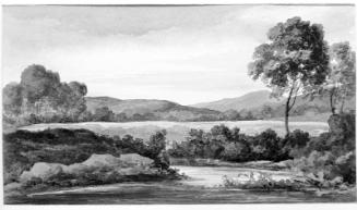 Stream and Distant Hills (recto); Moorland Landscape (verso)