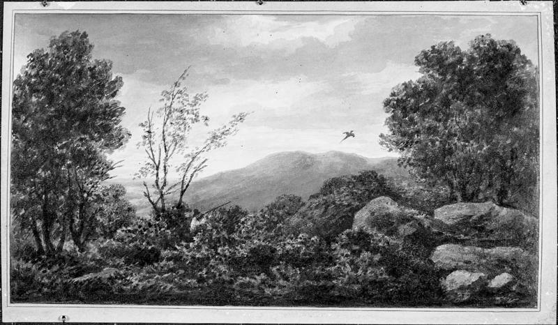 Shooting Birds (recto) Ploughland and Distant Hills (verso)