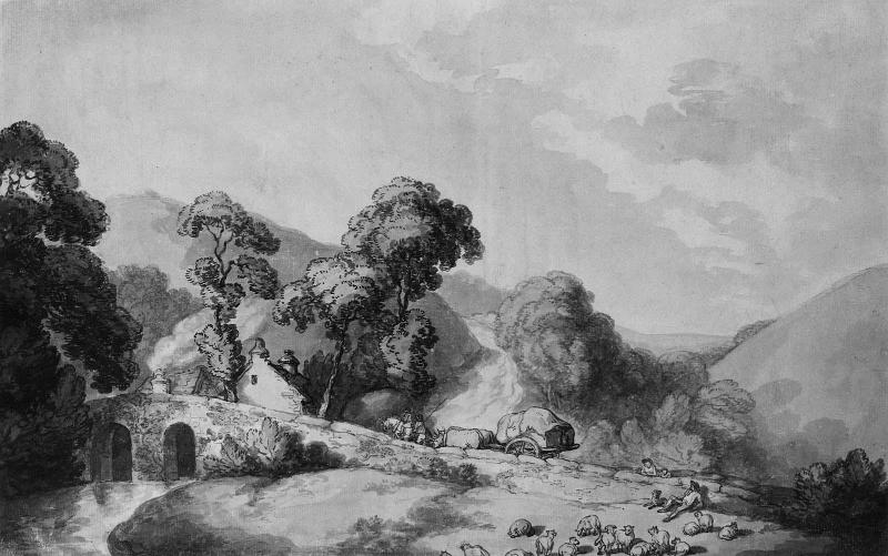 Landscape with a Cart Crossing a Bridge