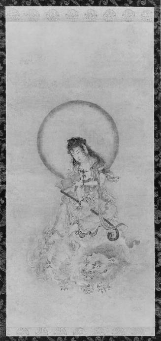 Monju, the Bodhisattva of Wisdom, on a Lion