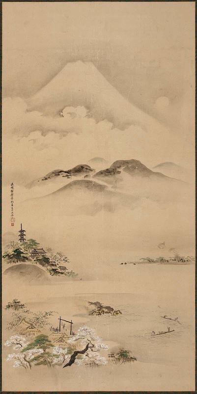 Landscape with Fuji in Spring