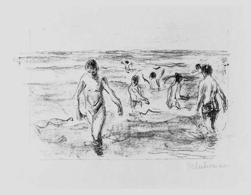 Boys bathing in the sea