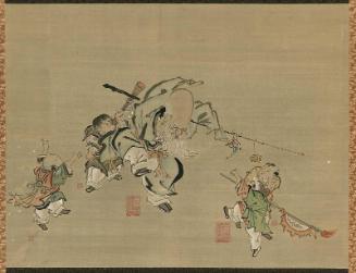 Fukurokuju, One of the Gods of Good Fortune, and Chinese Children