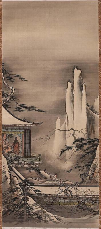 Chinese Scholar Contemplating a Plum Tree