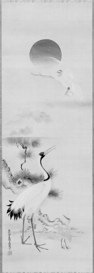 Crane, Pine and Sun