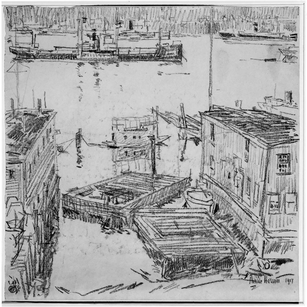 Boats in a Harbor (Gloucester ?)