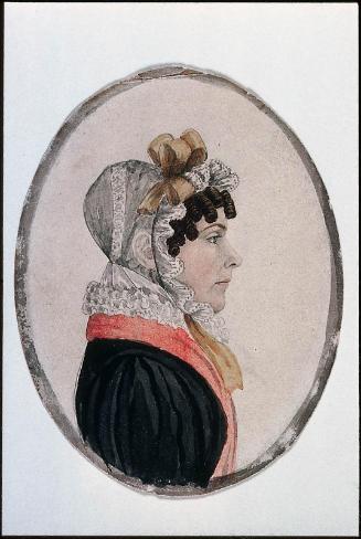 Lady with Forehead Curls and Muslin Cap