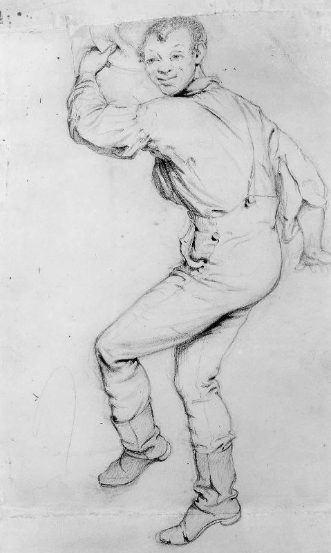 Study for "Dancing on a Stone Boat": Central Figure, Dancing
