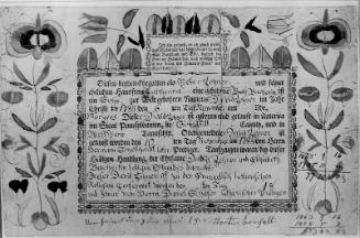 Birth and Baptism Certificate of David Zehner
