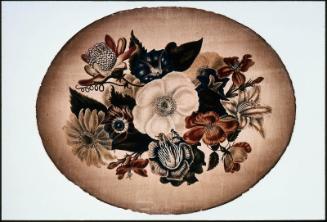 Oval Vignette of Flowers