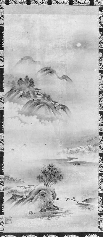 Landscape from Eight Views of the Xiao and Xiang Rivers, left side