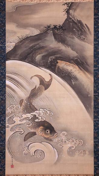 Carp in Waterfall