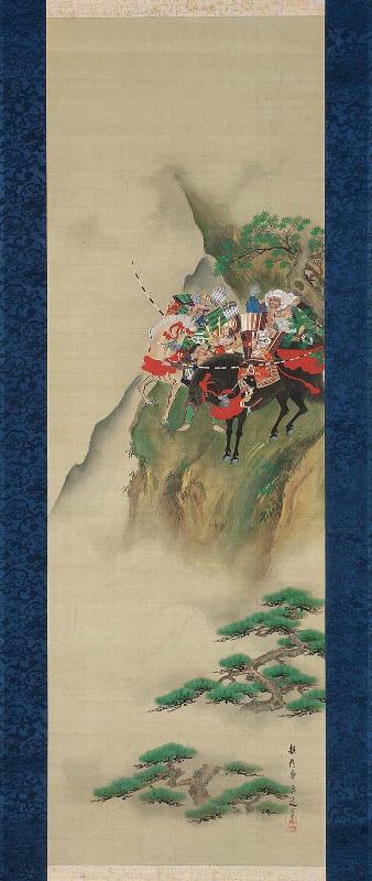 Minamoto no Yoshitsune at Hiyodori-goe Pass