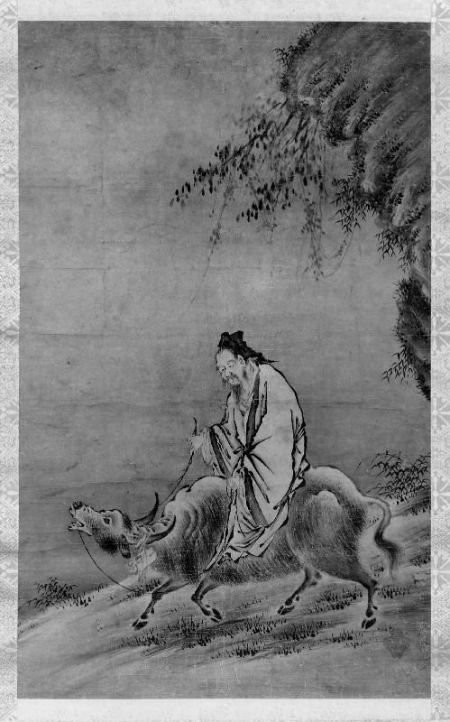 Chinese Scholar Riding an Ox