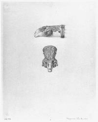 Bronze Rams's Head Terminal from a Meroitic Stool