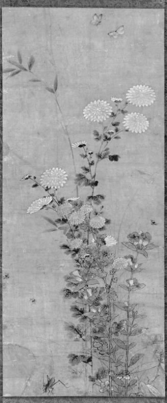 Chrysanthemums and Bamboo Shoots with Insects