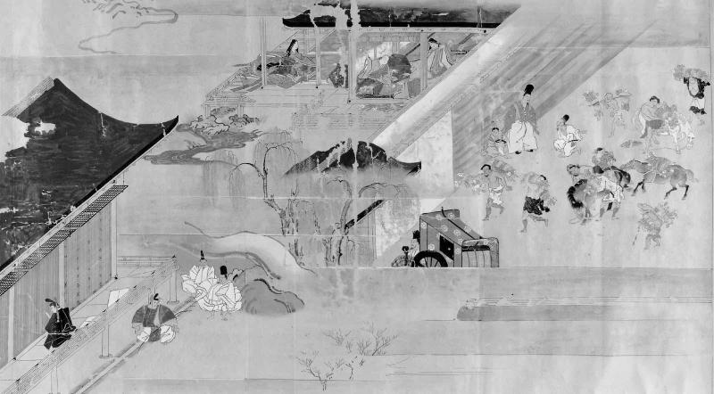 Copy of illustrated scrolls of the Legends of the Taima Mandala (Taima mandara engi), scroll 2
