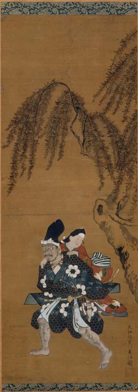 Ômori Hikoshichi Carrying a Demon Disguised as a Woman