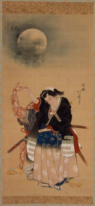A Young Samurai Punishing a Scoundrel