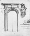 Detail: recto--sketch for fenestration of papal Palace