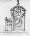 Detail: recto--clock tower over hospital of San Giovanni Laterno