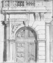 Detail: recto--sketch for projected palace