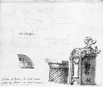 Detail: verso--sketch of Roman antiquities