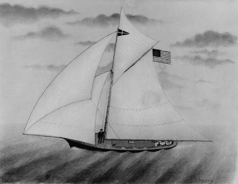 Yacht in Full Sail