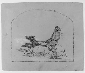 Man with Dogs on Leash