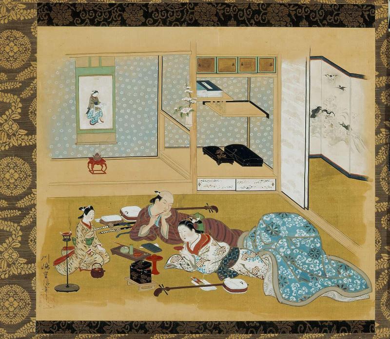 Courtesan and Client Sharing a Kotatsu