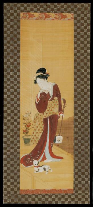 Geisha Standing on a Veranda