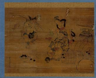 Three of the Gods of Good Fortune at a Banquet