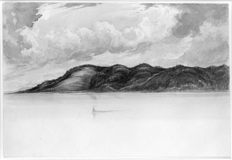 North Pacific Waterway with Wooded Hills