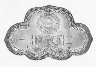 Ritual tray (for use with the single-pronged vajra-handled bell) (from a set of five bells and ritual trays)