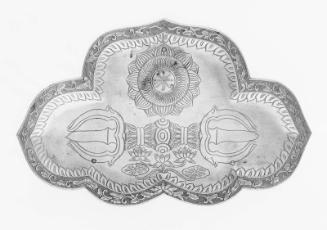 Ritual tray (for use with the five-pronged vajra-handled bell) (from a set of five bells and ritual trays)