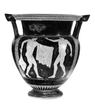 Mixing bowl (column krater) depicting Medea and Pelias