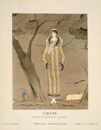 "L'Hiver - Tailleur en fourrure, de Max-Leroy," plate 27 from Gazette du Bon Ton, No. 6
