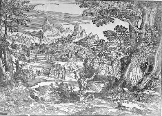 St. John the Baptist Preaching in the Desert (verso: Two Studies of Female Figures)