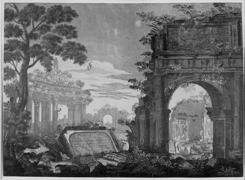 Heroic Landscape with Dedication and Classical Ruins